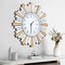Rustic Beveled Mirrored Wall Hanging Clock Large Sunburst Mirrors for Home Decor